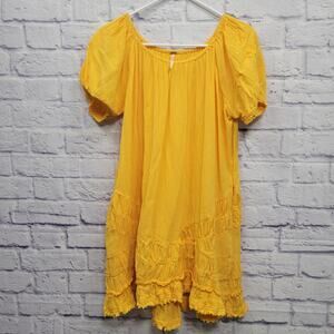 Free People Yellow Mini Dress